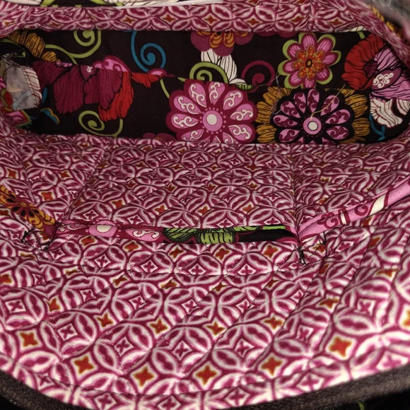 Vera Bradley Pink and Brown Floral Shoulder Bag - Picture 8 of 9